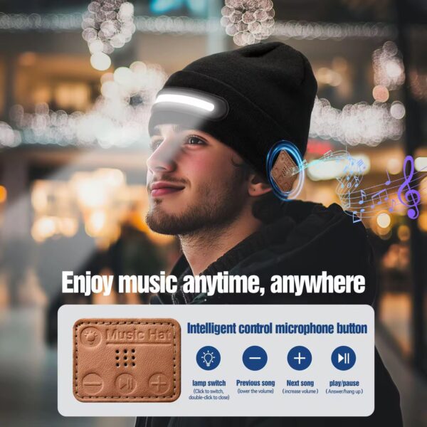 M1-BTD3 Rechargeable LED Light Beanie Hat
